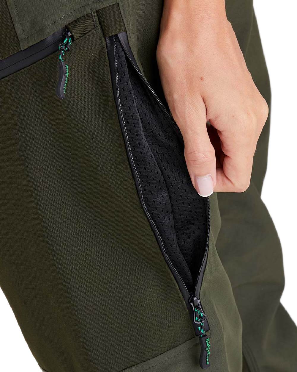 Deep Forest coloured Ridgeline Womens Cambrian Trousers on white background 