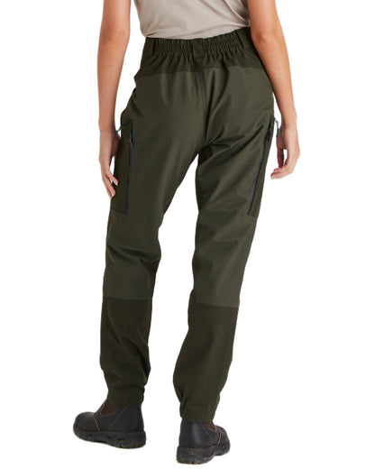 Deep Forest coloured Ridgeline Womens Cambrian Trousers on white background 