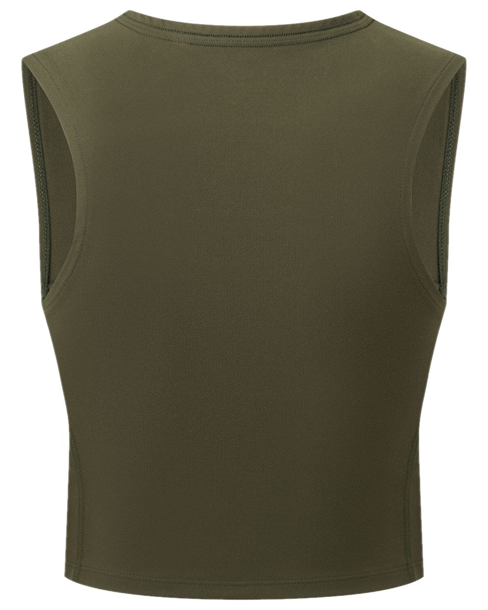 Deep Forest Coloured Ridgeline Womens Infinity Crop Top on white background 