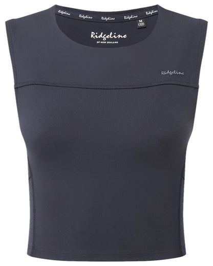 Navy Coloured Ridgeline Womens Infinity Crop Top on white background 