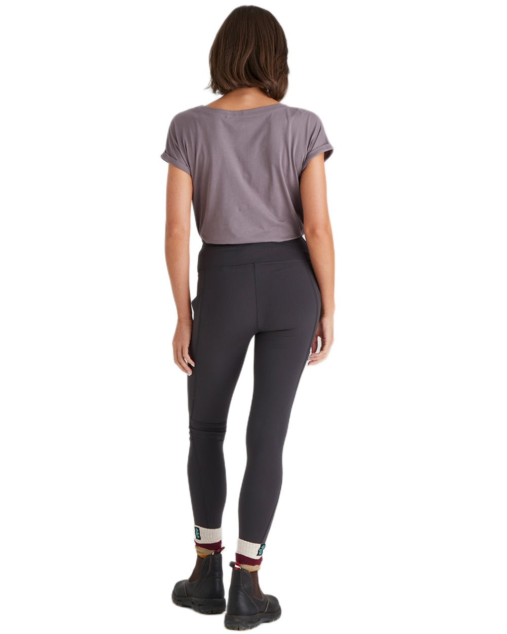 Shale coloured Ridgeline Womens Infinity Leggings on white background 