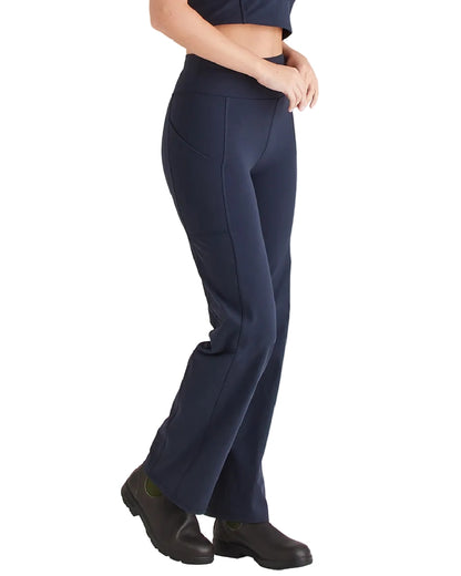 Navy Coloured Ridgeline Womens Infinity Straight Leg Leggings on white background 