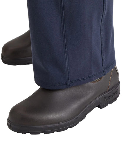 Navy Coloured Ridgeline Womens Infinity Straight Leg Leggings on white background 