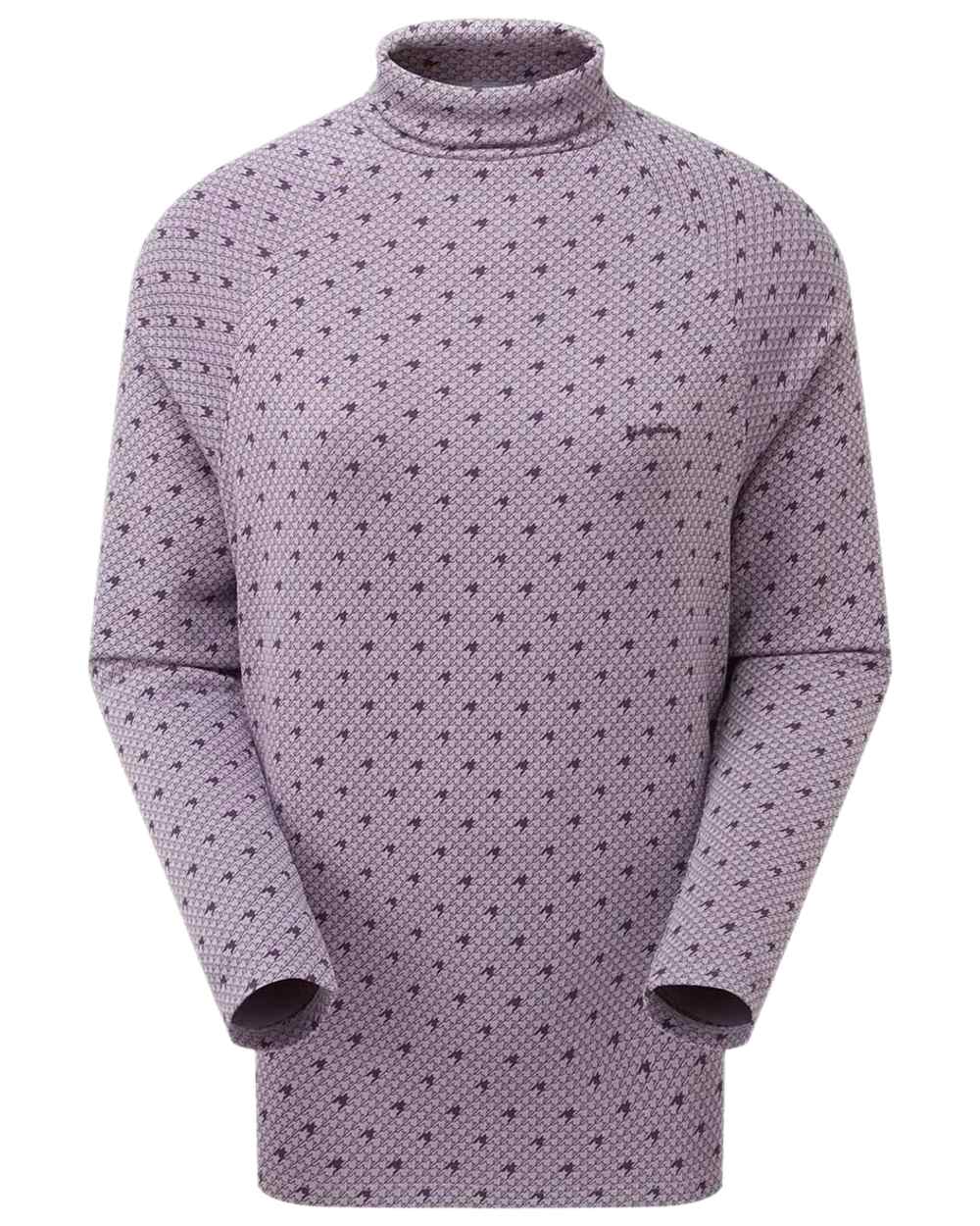 Lilac Print Coloured Ridgeline Womens Kelmarsh Top on white background 