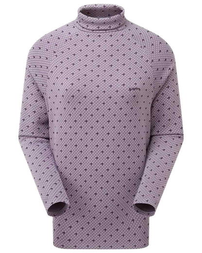 Lilac Print Coloured Ridgeline Womens Kelmarsh Top on white background 