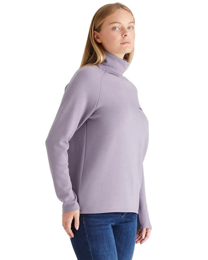Lilac Coloured Ridgeline Womens Kelmarsh Top on white background 