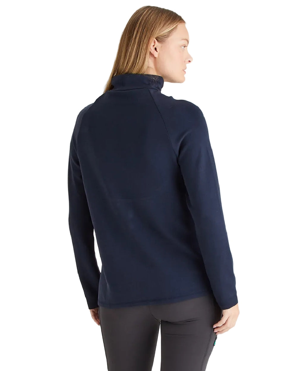 Navy Coloured Ridgeline Womens Kelmarsh Top on white background 