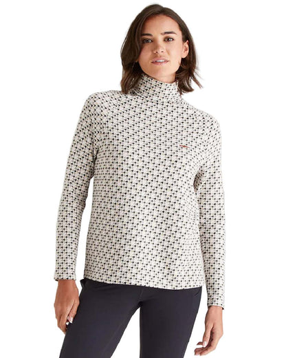Stone Print Coloured Ridgeline Womens Kelmarsh Top on white background 