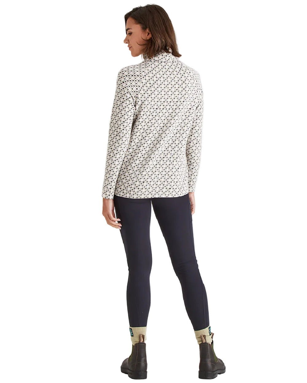Stone Print Coloured Ridgeline Womens Kelmarsh Top on white background 