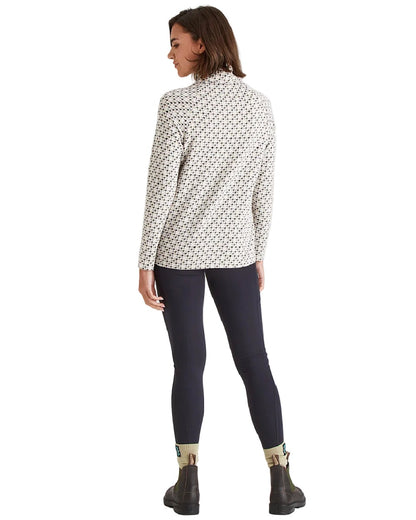 Stone Print Coloured Ridgeline Womens Kelmarsh Top on white background 