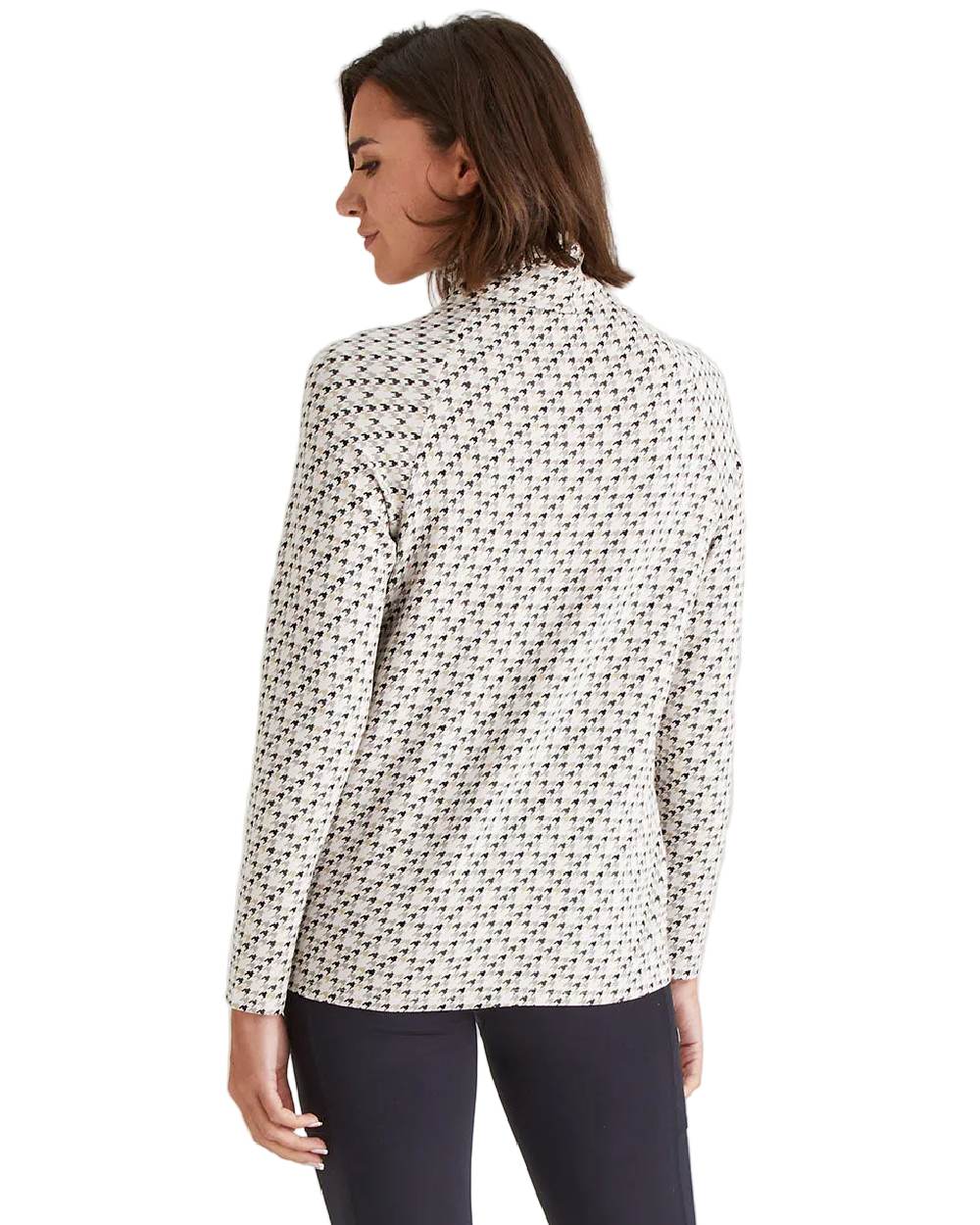Stone Print Coloured Ridgeline Womens Kelmarsh Top on white background 