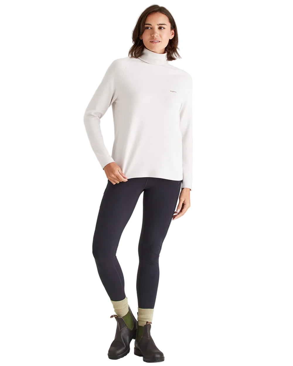 Stone Coloured Ridgeline Womens Kelmarsh Top on white background 