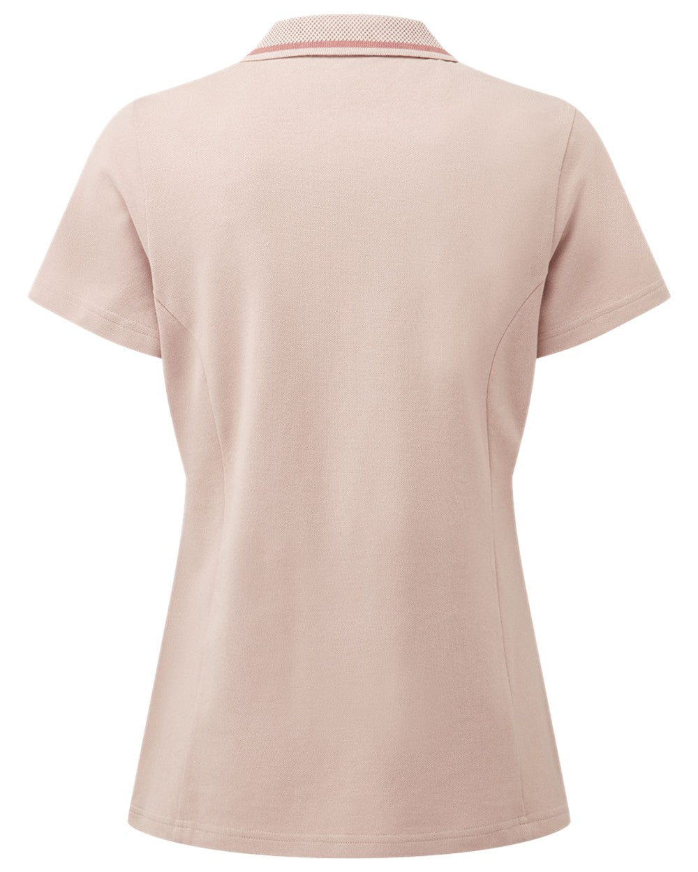 Blush Coloured Ridgeline Womens Kilworth Polo Shirt on white background 
