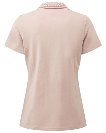 Blush Coloured Ridgeline Womens Kilworth Polo Shirt on white background 