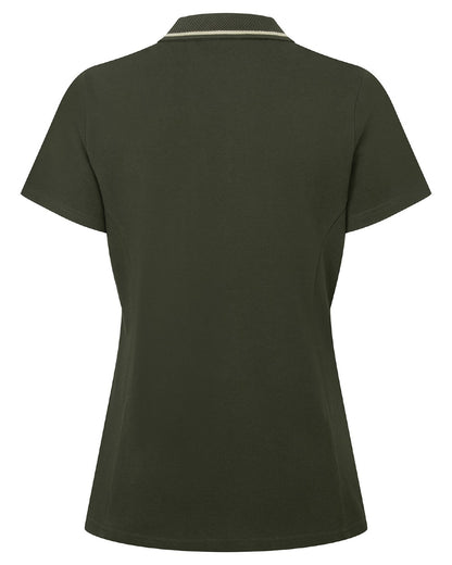 Deep Forest coloured Ridgeline Womens Kilworth Polo Shirt on white background 