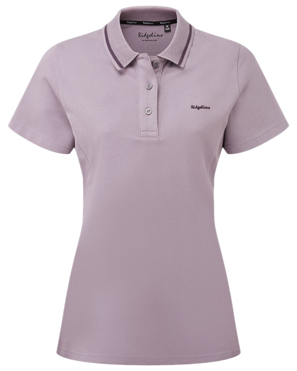 Lilac Coloured Ridgeline Womens Kilworth Polo Shirt on white background 