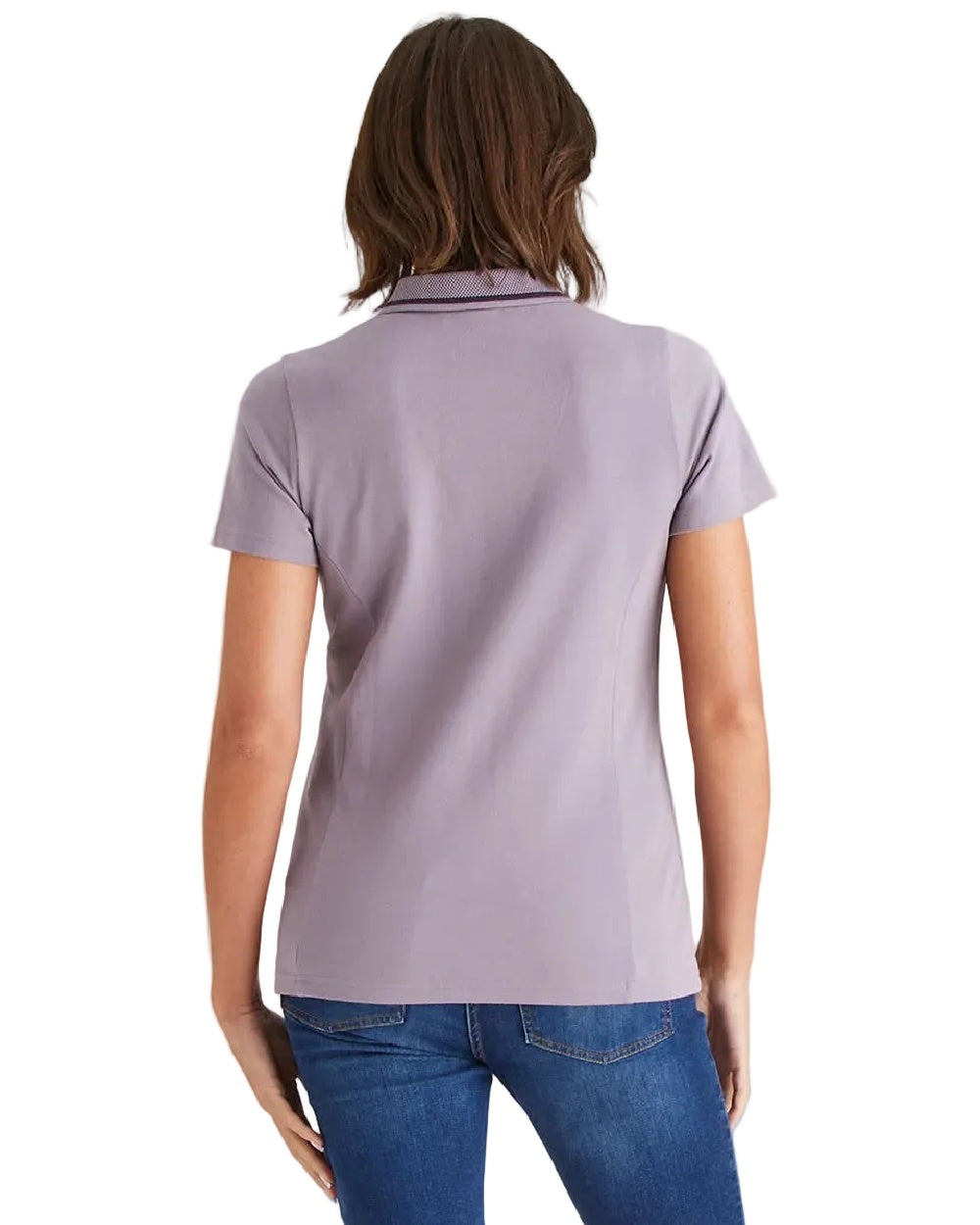 Lilac Coloured Ridgeline Womens Kilworth Polo Shirt on white background 