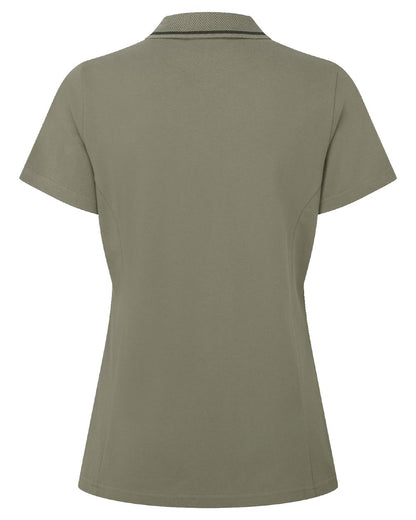 Smokey Olive coloured Ridgeline Womens Kilworth Polo Shirt on white background 