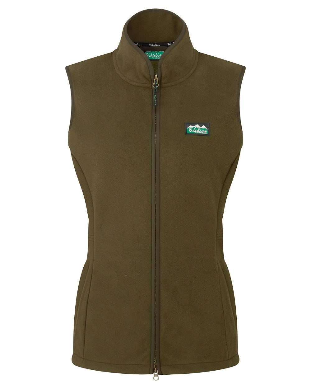 Moody Teak coloured Ridgeline Womens Kodiak Gilet on white background 