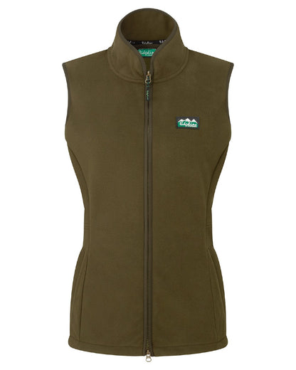 Moody Teak coloured Ridgeline Womens Kodiak Gilet on white background 