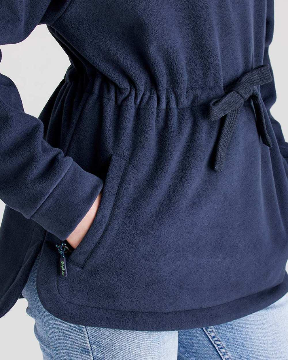Navy coloured Ridgeline Womens Malin Smock on grey background 