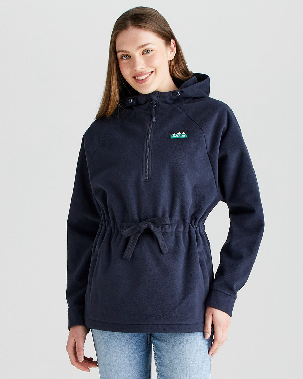 Navy coloured Ridgeline Womens Malin Smock on navy background 