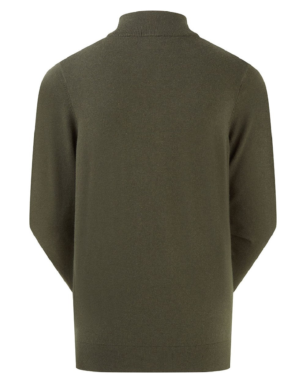 Deep Forest coloured Ridgeline Womens Melford Knit 1/4 Zip Jumper on white background 