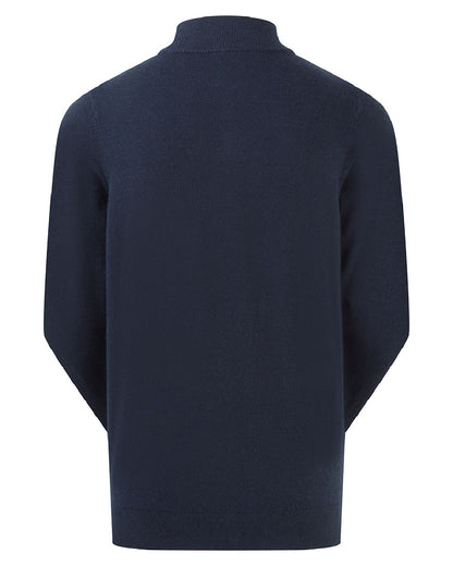 Navy coloured Ridgeline Womens Melford Knit 1/4 Zip Jumper on white background 