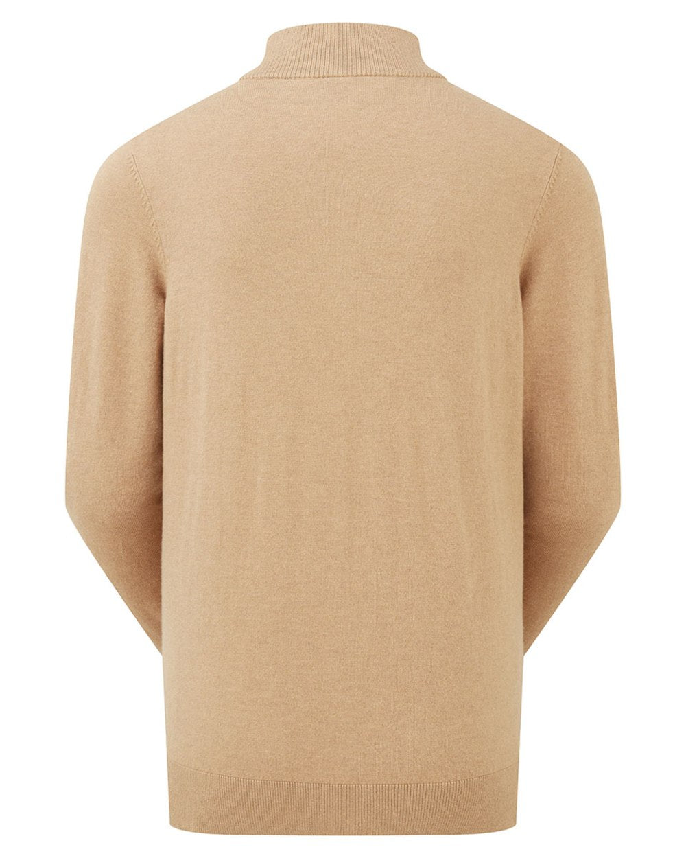 Sienna coloured Ridgeline Womens Melford Knit 1/4 Zip Jumper on grey background 