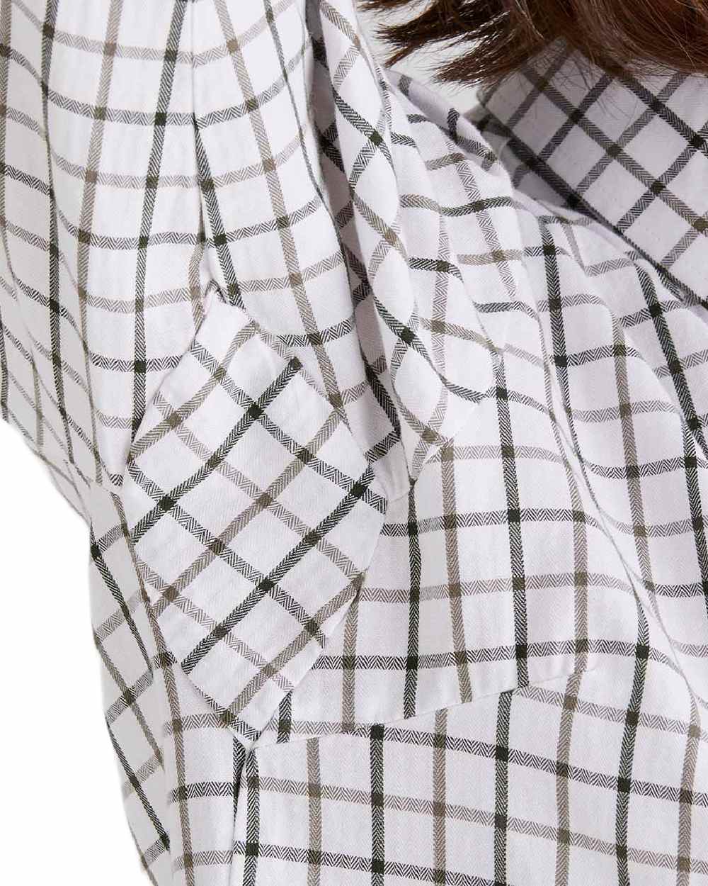 Deep Forest Smokey Olive coloured Ridgeline Womens Sedgebrook Shirt on white background 