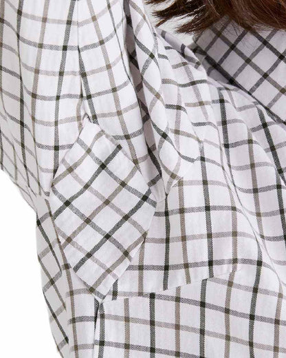 Deep Forest Smokey Olive coloured Ridgeline Womens Sedgebrook Shirt on white background 