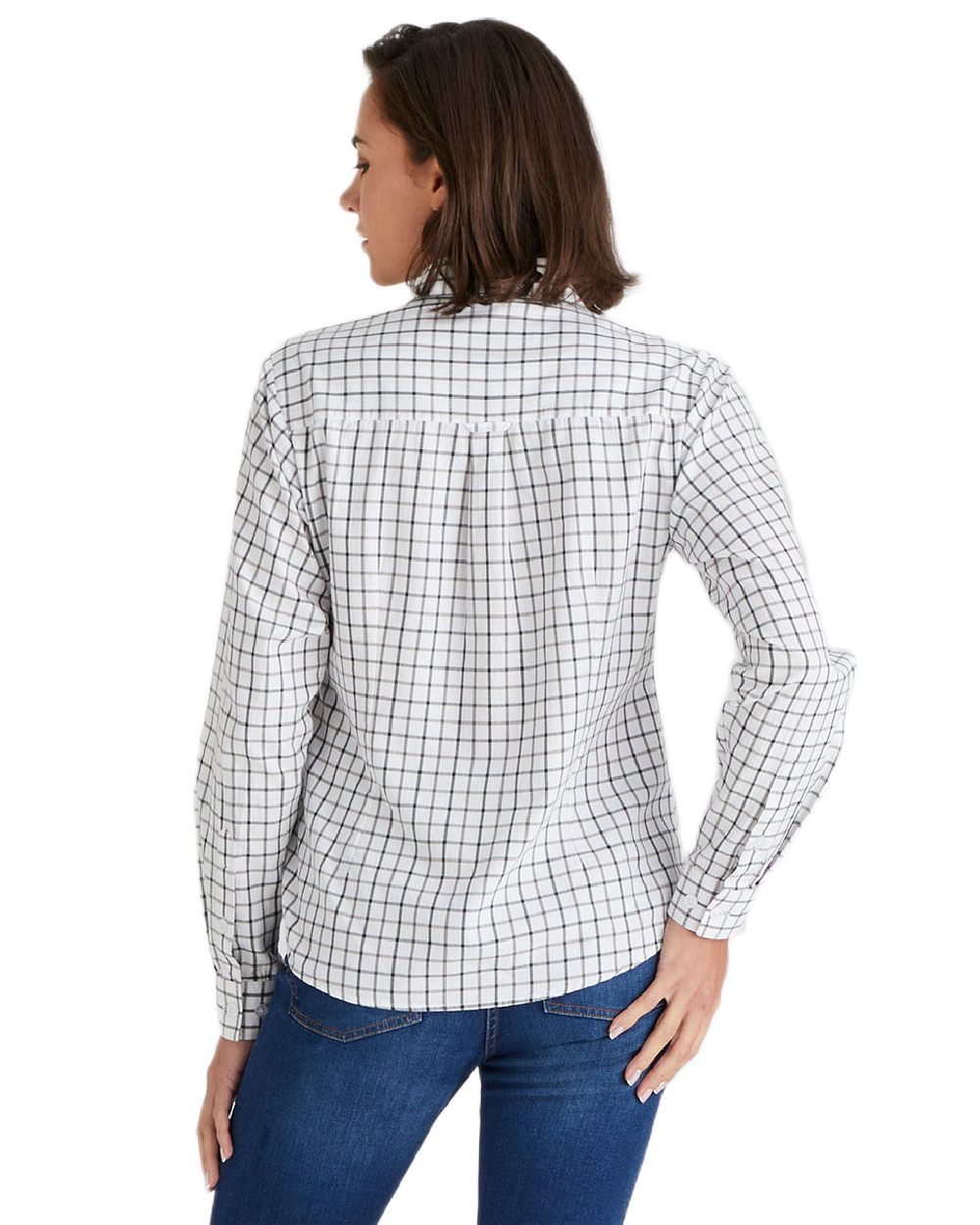 Deep Forest Smokey Olive coloured Ridgeline Womens Sedgebrook Shirt on white background 
