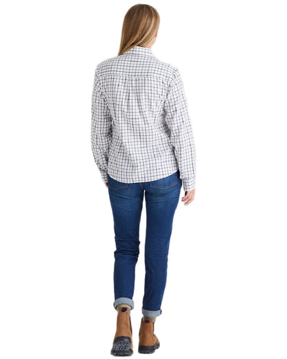 Navy Storm coloured Ridgeline Womens Sedgebrook Shirt on white background 