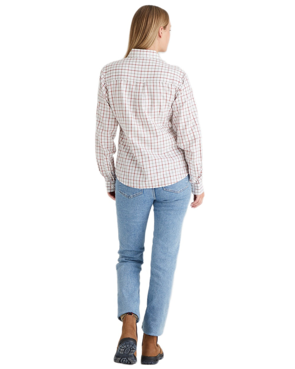 Russet Roasted Cashew coloured Ridgeline Womens Sedgebrook Shirt on white background 