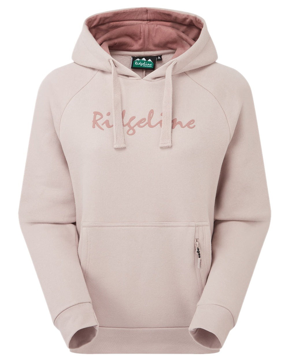 Blush Coloured Ridgeline Womens Signature Hoodie on white background 