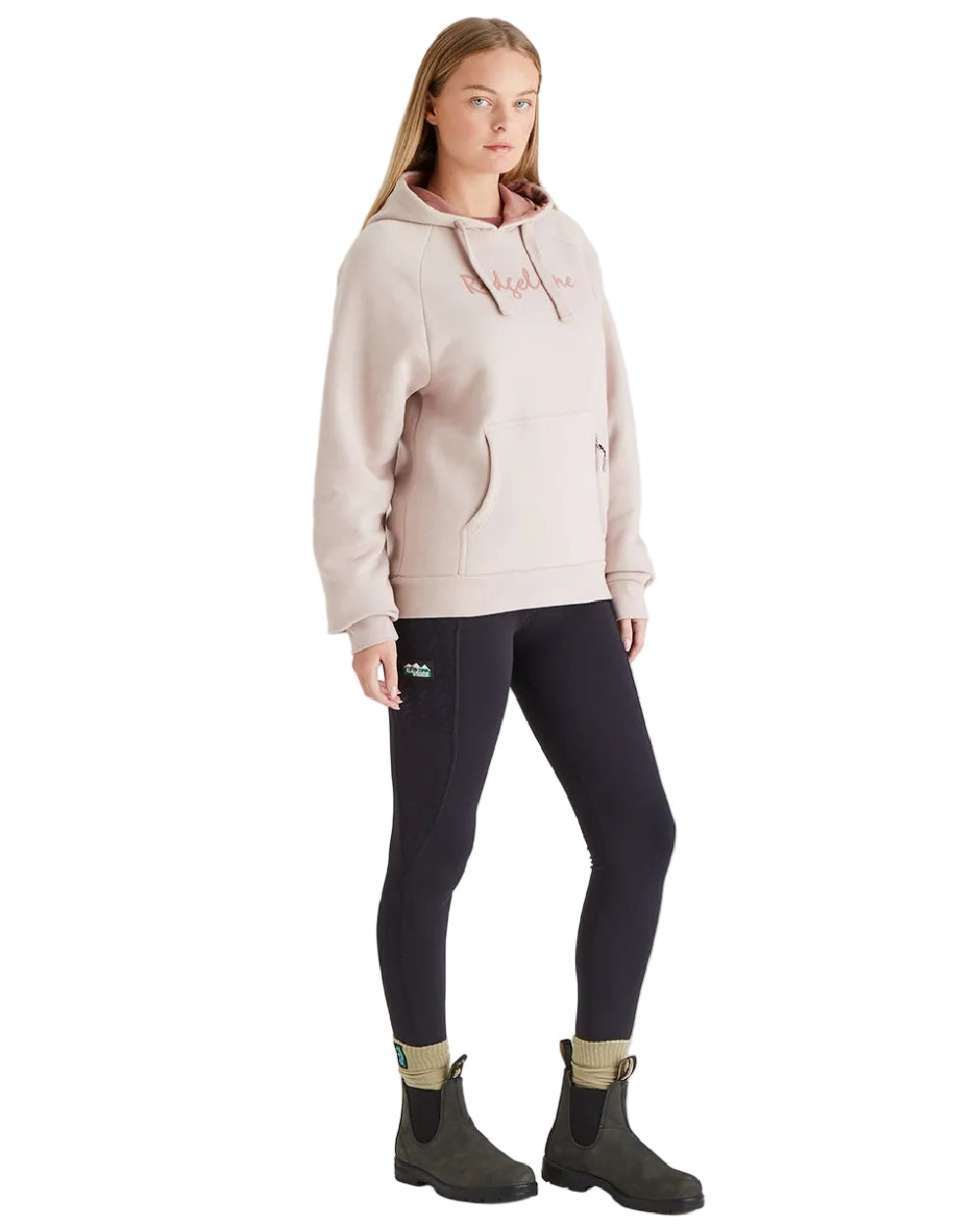 Blush Coloured Ridgeline Womens Signature Hoodie on white background 