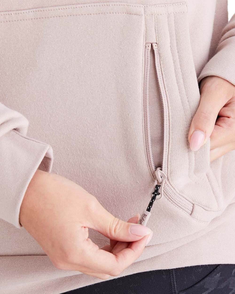Blush Coloured Ridgeline Womens Signature Hoodie on white background 