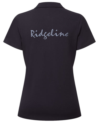 Navy Coloured Ridgeline Womens Signature Polo Shirt on white background 