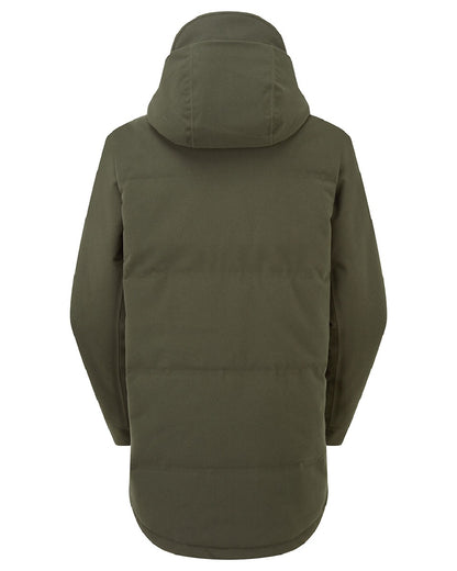 Deep Forest coloured Ridgeline Womens Taiga Thermal Jacket on white background 