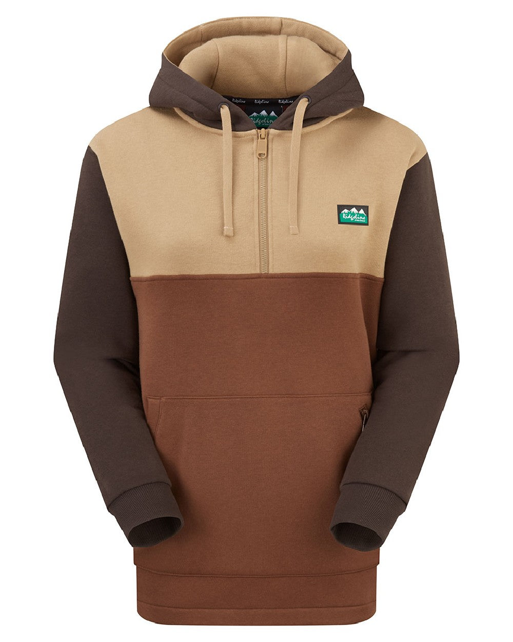 Nutmeg coloured Ridgeline Womens Tribe Hoodie on white background 