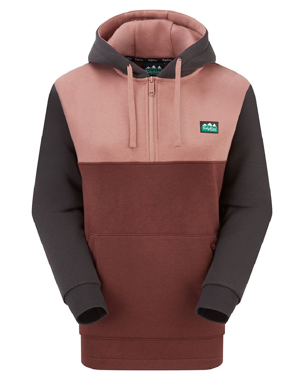 Oxblood coloured Ridgeline Womens Tribe Hoodie on white background 