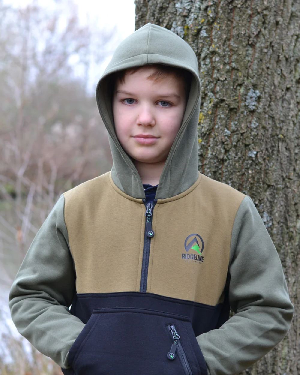 Ridgeline Chrildrens Tribe Hoodie in Tricolour