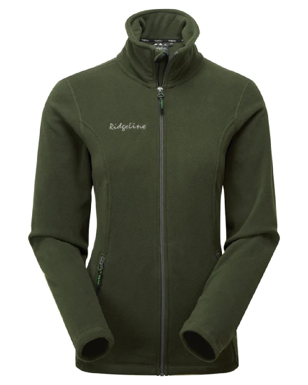 Olive coloured Ridgeline Ladies Hinterland Fleece on white background 