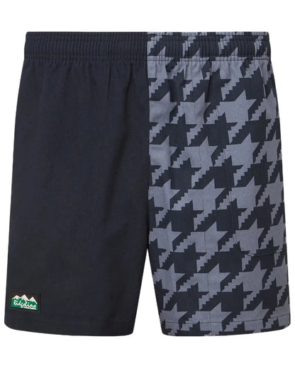 Navy Print Coloured Ridgeline Backslider Shorts on white background 