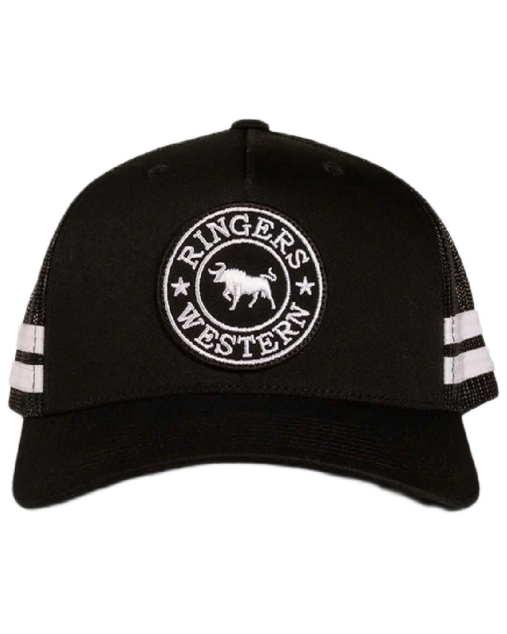 Black coloured Ringers Western McCoy Trucker Cap on white background 
