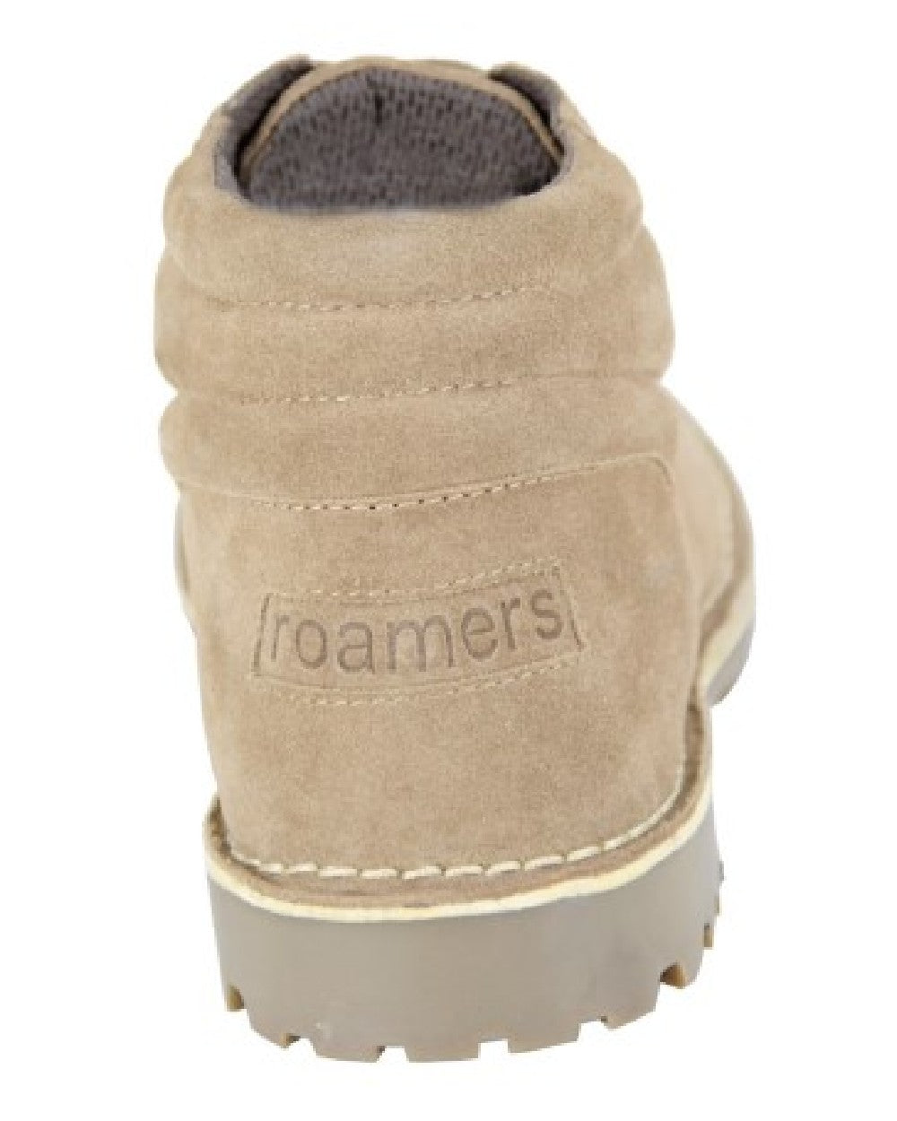 Dark Taupe coloured Roamers Mens D Ring Leisure Suede Boots on white background 