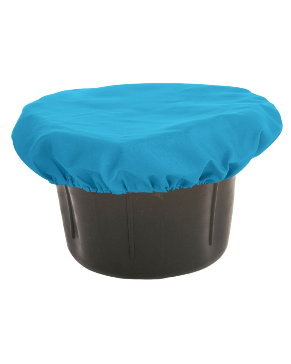 Aqua coloured Roma Brights Bucket Cover on white background 