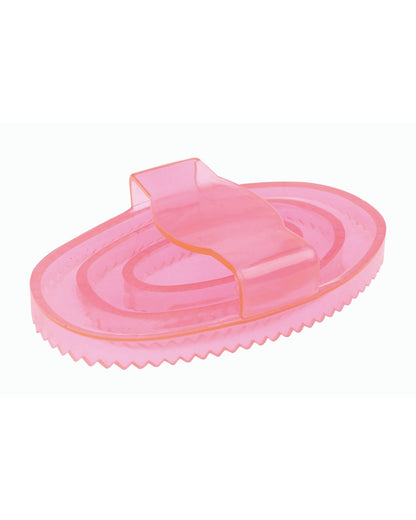 Hot Pink coloured Roma Brights Curry Comb on white background 