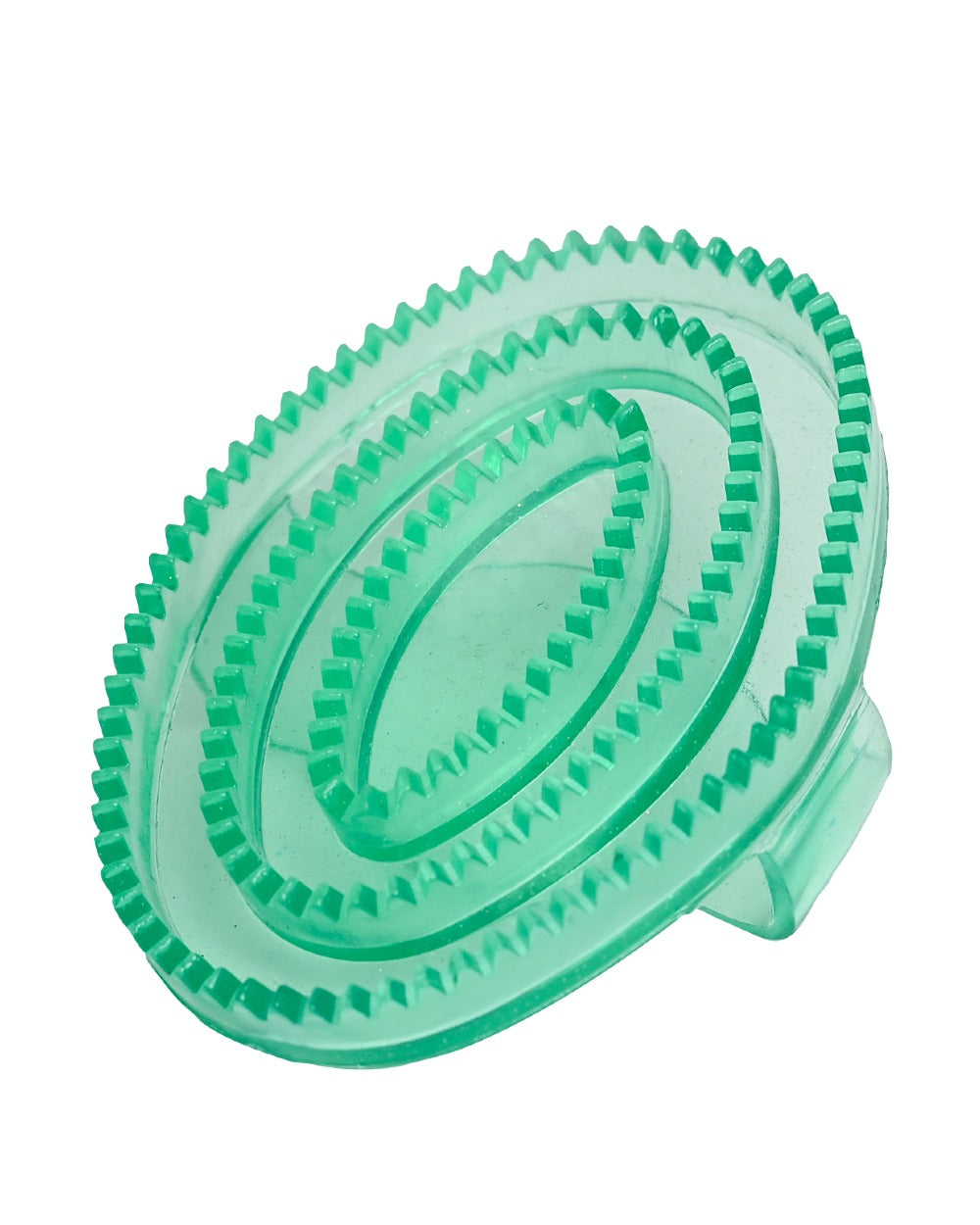 Turquoise coloured Roma Brights Curry Comb on white background 