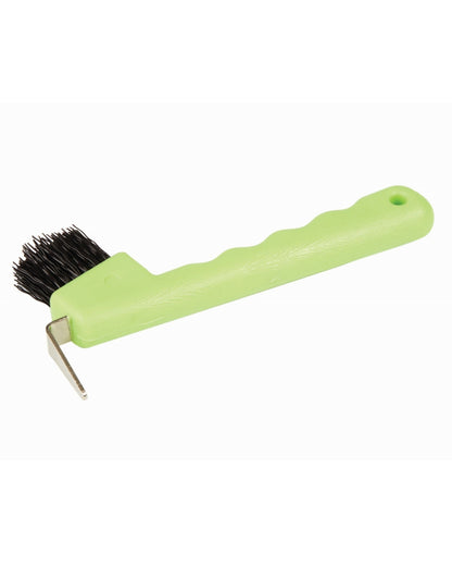 Lime coloured Roma Brights Hoof Pick on white background 